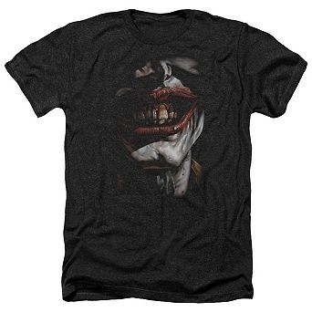 Batman Smile Of Evil Adult Heather T-shirt