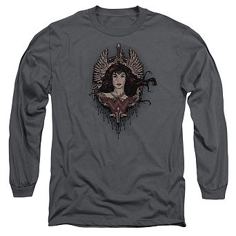 Batman V Superman Winged Goddess Long Sleeve Adult T-shirt