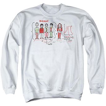 Big Bang Theory Bazinga Equation Adult Crewneck Sweatshirt