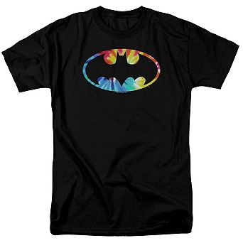 Batman Tie Dye Batman Logo Short Sleeve Adult T-shirt