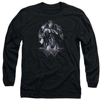 Batman V Superman Rainy Night Long Sleeve Adult T-shirt