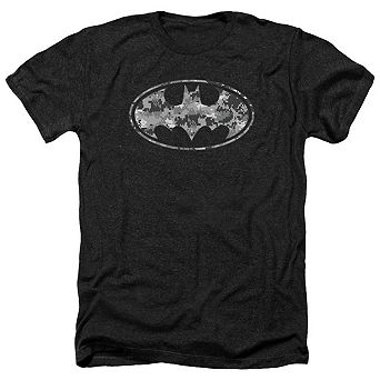Batman Urban Camo Shield Adult Heather T-shirt