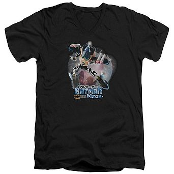 Batman Mech Short Sleeve Adult V Neck T-shirt