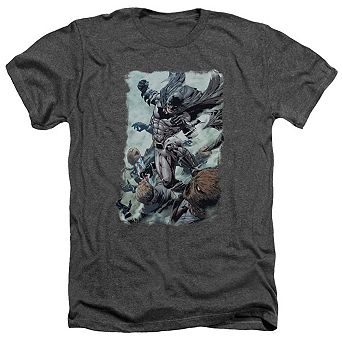 Batman Punch Adult Heather T-shirt