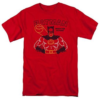 Batman Ready For Action Short Sleeve Adult T-shirt