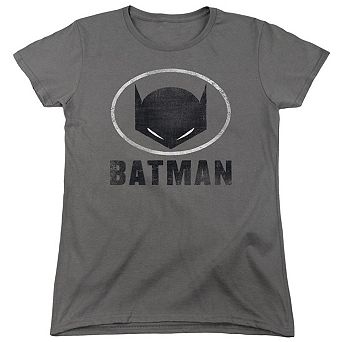 Batman Mask In Oval Short Sleeve Womens T-shirt