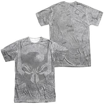 Batman Rooted Bat Skull Short Sleeve Adult 100% Poly Crew T-shirt