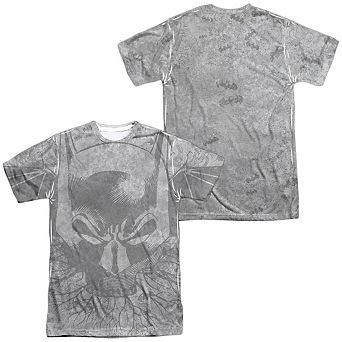 Batman Rooted Bat Skull Short Sleeve Adult 100% Poly Crew T-shirt