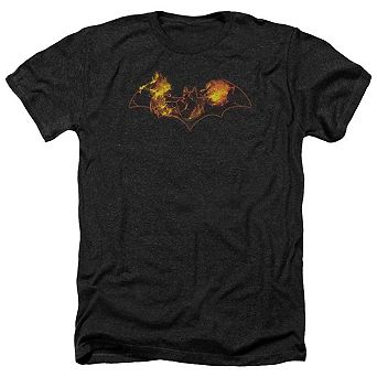 Batman Molten Logo Adult Heather T-shirt