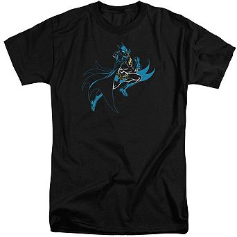Batman Neon Batman Short Sleeve Adult Tall T-shirt