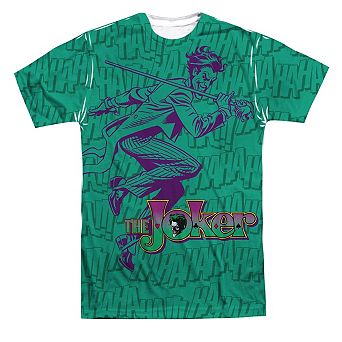 Batman Merriment Short Sleeve Adult 100% Poly Crew T-shirt