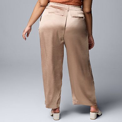 Plus Size Simply Vera Vera Wang High Rise Effortless Ankle Trousers
