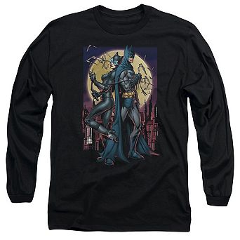 Batman Paint The Town Red Long Sleeve Adult T-shirt