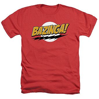 Big Bang Theory Bazinga Adult Heather T-shirt