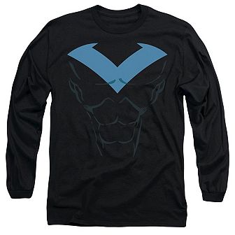 Batman Nightwing Uniform Long Sleeve Adult T-shirt