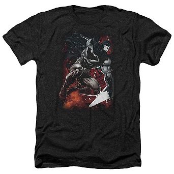 Batman Sparks Leap Adult Heather T-shirt