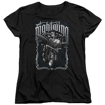 Batman Nightwing Biker Short Sleeve Womens T-shirt