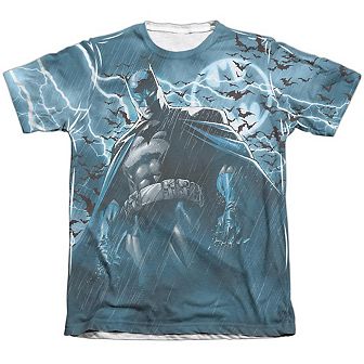 Batman Stormy Knight Adult 65/35 Poly/cotton Short Sleeve T-shirt