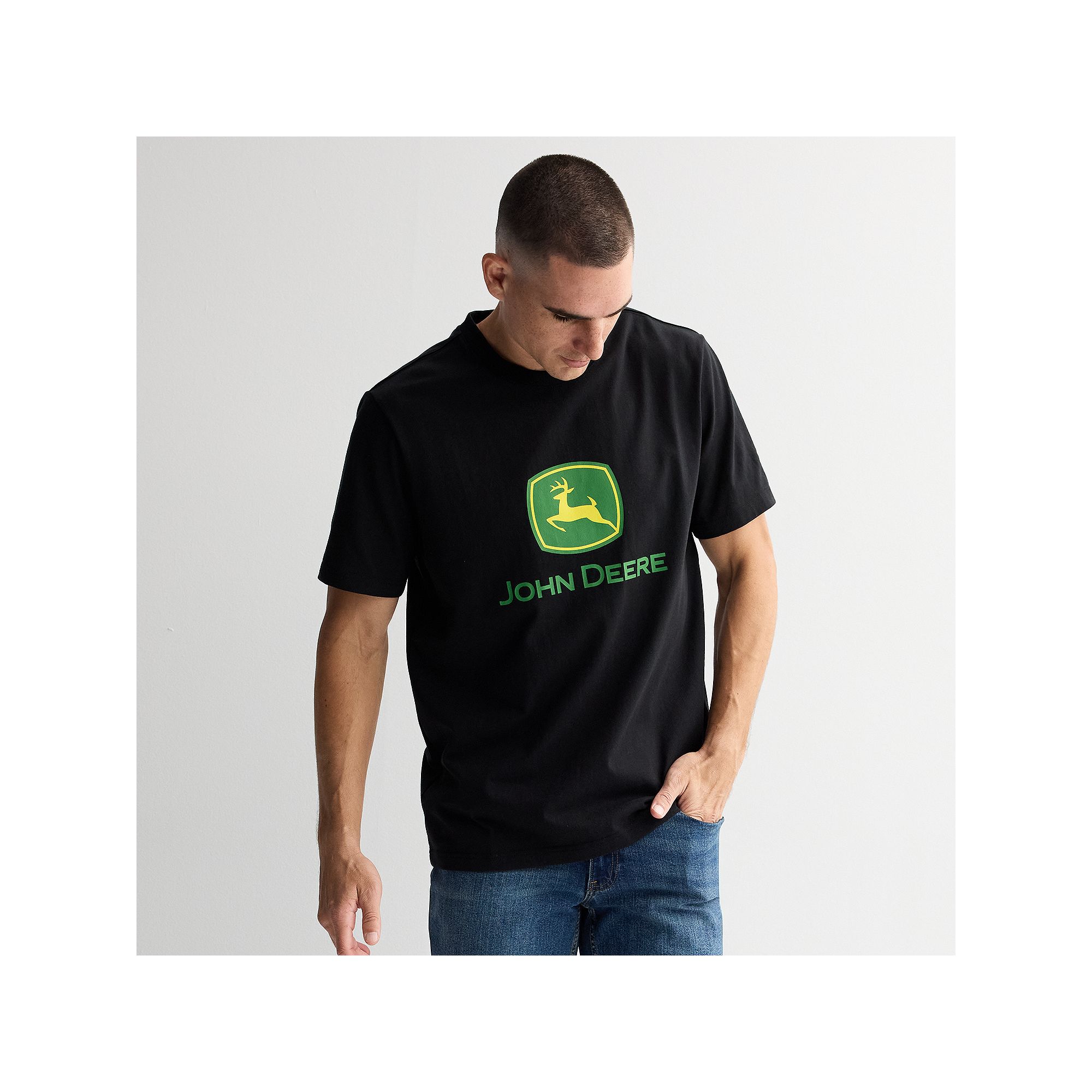 Mens John Deere Graphic Tee, Size: Small, Black