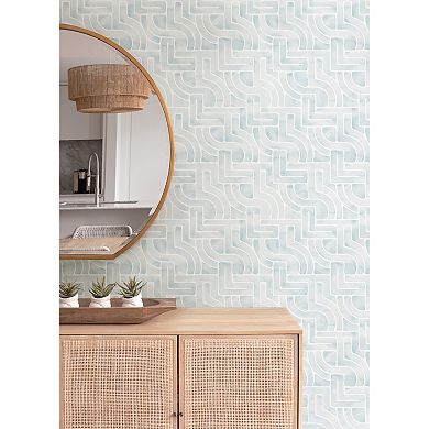 WallPops Blythe Grey Peel and Stick Wallpaper