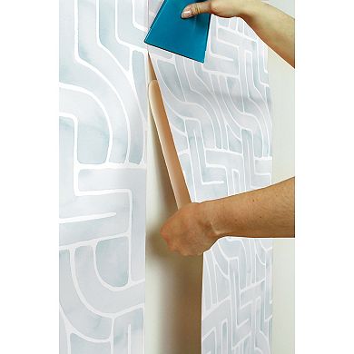 WallPops Blythe Grey Peel and Stick Wallpaper
