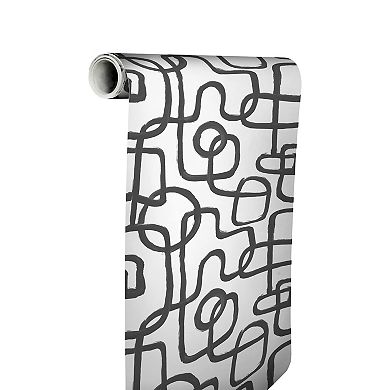 WallPops Niko Grey Peel and Stick Wallpaper