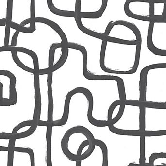 WallPops Niko Grey Peel and Stick Wallpaper