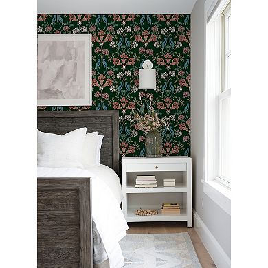 WallPops Meadow Song Black and Neutral Peel and Stick Wallpaper
