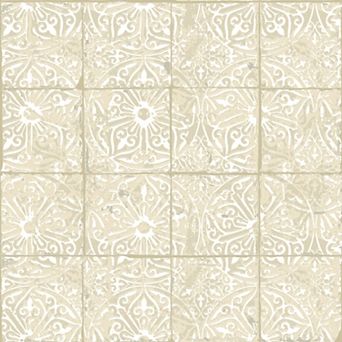 WallPops Provincial Tile Cobalt Sea Peel and Stick Wallpaper