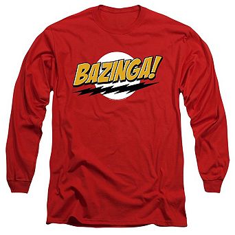 Big Bang Theory Bazinga Long Sleeve Adult T-shirt