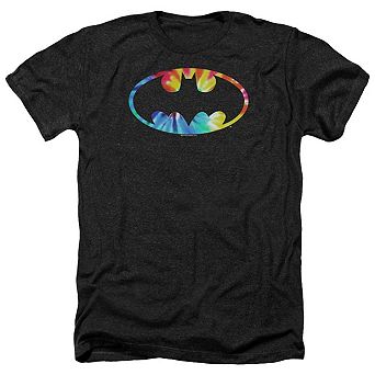 Batman Tie Dye Batman Logo Adult Heather T-shirt