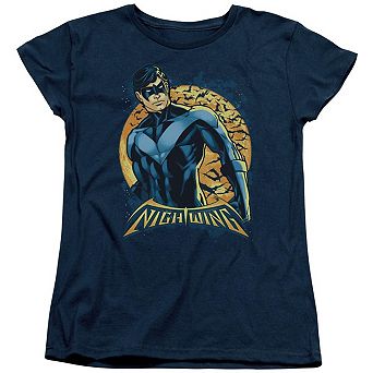 Batman Nightwing Moon Short Sleeve Womens T-shirt