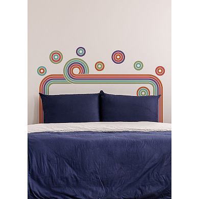 WallPops Retro Rainbow Headboard Wall Decal