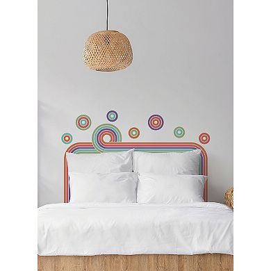 WallPops Retro Rainbow Headboard Wall Decal