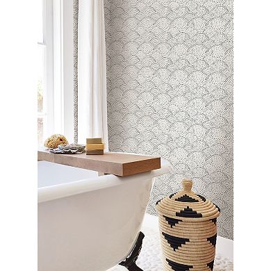 WallPops Danton Charcoal Peel and Stick Wallpaper