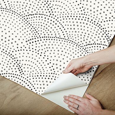 WallPops Danton Charcoal Peel and Stick Wallpaper