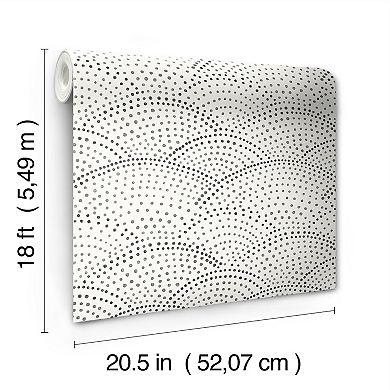 WallPops Danton Charcoal Peel and Stick Wallpaper