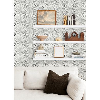 WallPops Danton Charcoal Peel and Stick Wallpaper