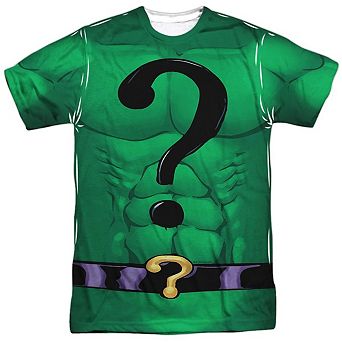 Batman Riddler Uniform Short Sleeve Adult Poly Crew T-shirt