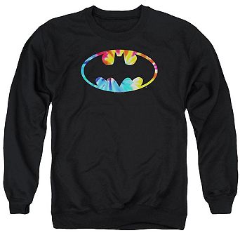 Batman Tie Dye Batman Logo Adult Crewneck Sweatshirt