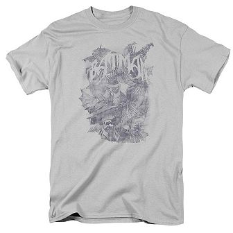 Batman Pencil Bat Collage Short Sleeve Adult T-shirt