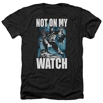 Batman Not On My Watch Adult Heather T-shirt
