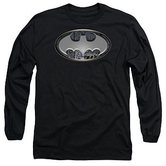 Batman Steel Wall Shield Long Sleeve Adult T-shirt