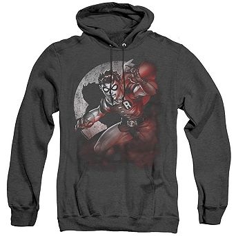Batman Robin Spotlight Adult Heather Hoodie