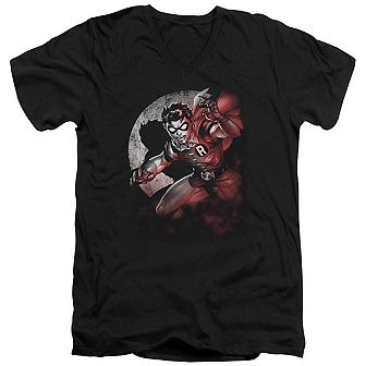 Batman Robin Spotlight Short Sleeve Adult V Neck T-shirt