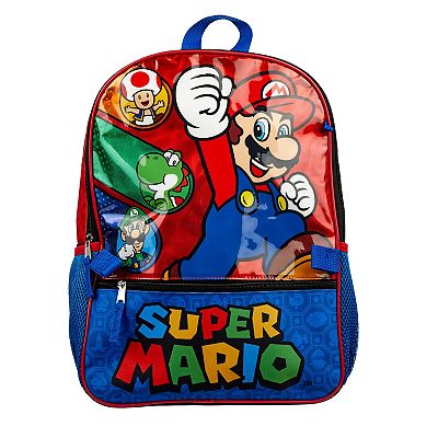 Super Mario 5 pc Backpack Set