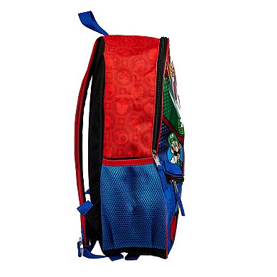 Super Mario 5 pc Backpack Set