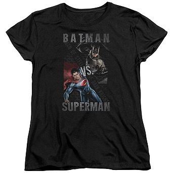 Batman V Superman Hero Split Short Sleeve Womens T-shirt