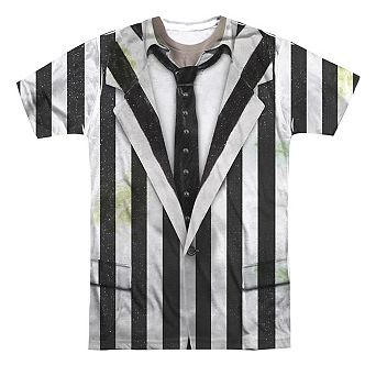 Beetlejuice Beetlejuice Suit Short Sleeve Adult Poly Crew T-shirt
