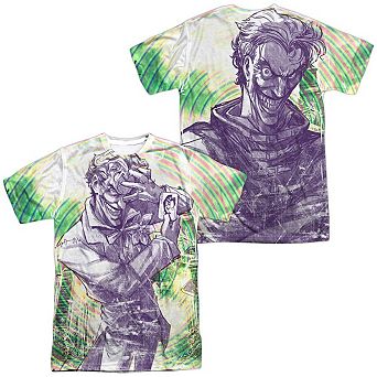 Batman Mad Mad Swirl Short Sleeve Adult Poly Crew T-shirt